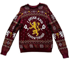 Game Of Thrones Small Cotton "I Drink And I Know Things" Knit Sweater